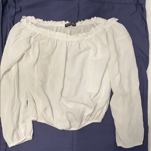 Brandy Melville- Off the shoulder white crop top